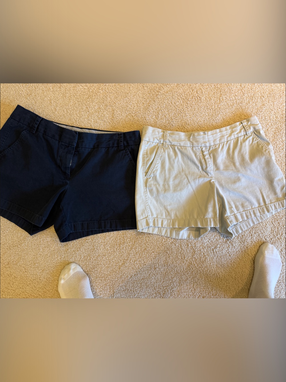 J. Crew,  Shorts Duo — Navy & Light Beige